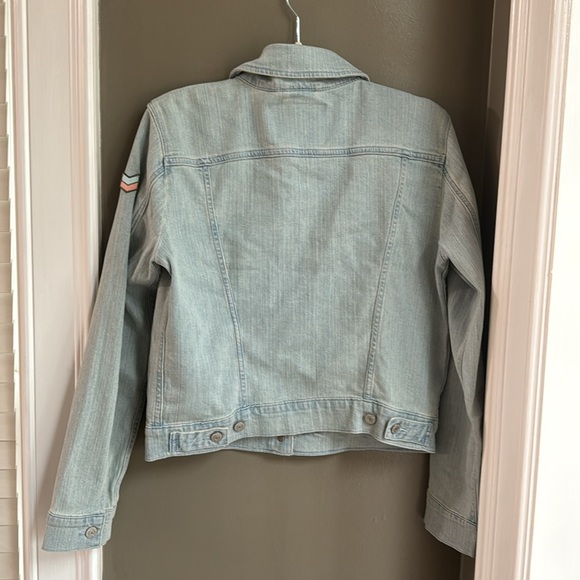 Levi Strauss & CO. Lightning Bolts Chevron Patches Light Wash Denim Jacket Large - Picture 4 of 11